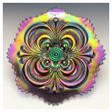 Imperial Purple Scroll Embossed Plate
