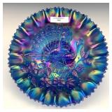 Northwood Blue Peacocks Bowl