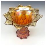 Dugan Dark Marigold Lined Lattice Squatty Vase