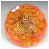 Fenton Marigold Peacock & Urn Plate