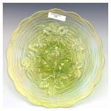 Northwood Lime Green Rose Show Plate