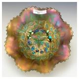 Northwood Green Three Fruit Medallion Bowl