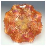 Fenton Dark Marigold Stag & Holly Bowl