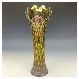 Fenton Green Rustic Funeral Vase