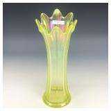 Northwood Vaseline Thin Rib Midsize Vase