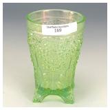 Fenton Ice Green Orange Tree Tumbler