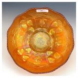 Fenton Marigold Dragon & Strawberry Bowl