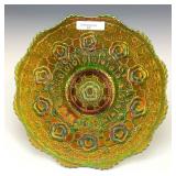 Fenton Electric Green Captive Rose Plate