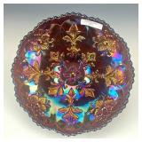 Millersburg Amethyst Fleur de Lis Bowl