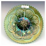 Fenton Green Peacock & Grape Plate