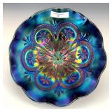 Dugan Electric Purple Flowers & Frames Bowl