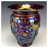 Fenton Red Alpine Thistle Vase