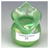 Crider Ice Green Art Glass Toothpick Holder