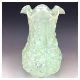 Fenton Lotus Green Poppy Show Vase