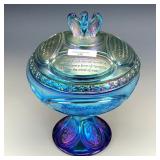 Fenton Favrene Bicentennial Covered Compote