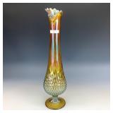 Fenton Green Hobnail Vase