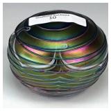 Crider Amethyst Art Glass Paperweight