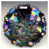 Westmoreland Black Amethyst Peacocks Bowl