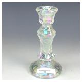 Czech White Frosted Flower Candleholder