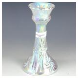 Czech White Swirling Star Candleholder