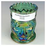Crider Green Indian Head Toothpick Holder