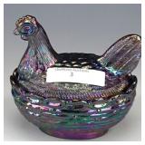 Crider Purple Hen on Nest Covered Dish