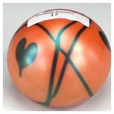 Crider Orange Hanging Hearts Paperweight
