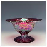Fenton Red Christmas Compote