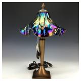 Fenton Amethyst Decorated Lamp