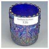 Crider Cobalt Blue Maple Leaf Toothpick Holder