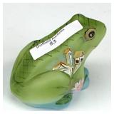 Fenton Decorated Frog Paperweight