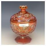 IG Marigold Eastern Star Covered Candy Dish