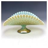 Fenton Aqua Opal Hobnail Banana Bowl