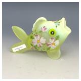 Gibson Vaseline Opal Decorated Fish