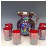 Fenton Red Apple Tree Water Set