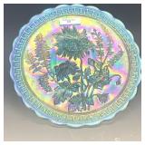 IG Azure Blue Chrysanthemum Chop Plate