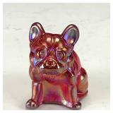 Crider Red Slag Bulldog Paperweight