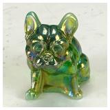 Crider Green Opal Bulldog Paperweight