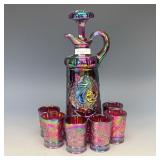 Fenton Red Good Luck HOACGA Whiskey Set