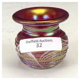 Crider Red Swirl Mini Spittoon