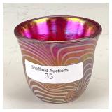 Crider Red Swirl Toothpick Holder