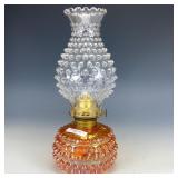 Fenton Marigold Hobnail Oil Lamp