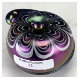 Crider Purple Apple with Worm Paperweight