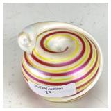 Crider White Apple with Worm Paperweight