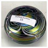 Crider Green Swirl Paperweight