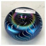 Crider Blue Apple Paperweight