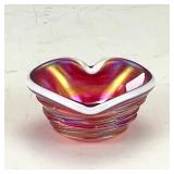 Crider Red Swirl Heart Shaped Salt