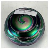 Crider Green Swirl Round Paperweight