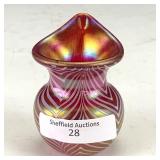 Crider Red Swirl Mini JIP Vase
