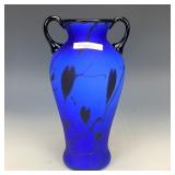 Fenton Dave Fetty Cobalt Hanging Hearts Vase
